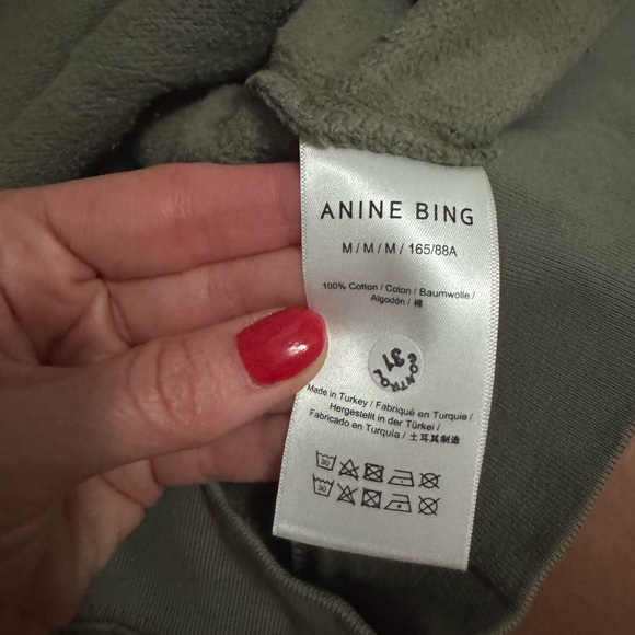 Anine Bing Olive Sweatshirt - Picture 5 of 7